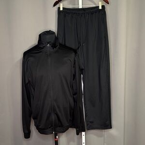 Men's Black Lightweight Jacket Size Large and Pants Size Medium Set